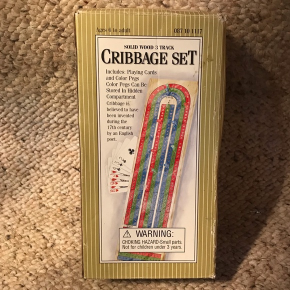 Cribbage Set Solid Wood 3 Track